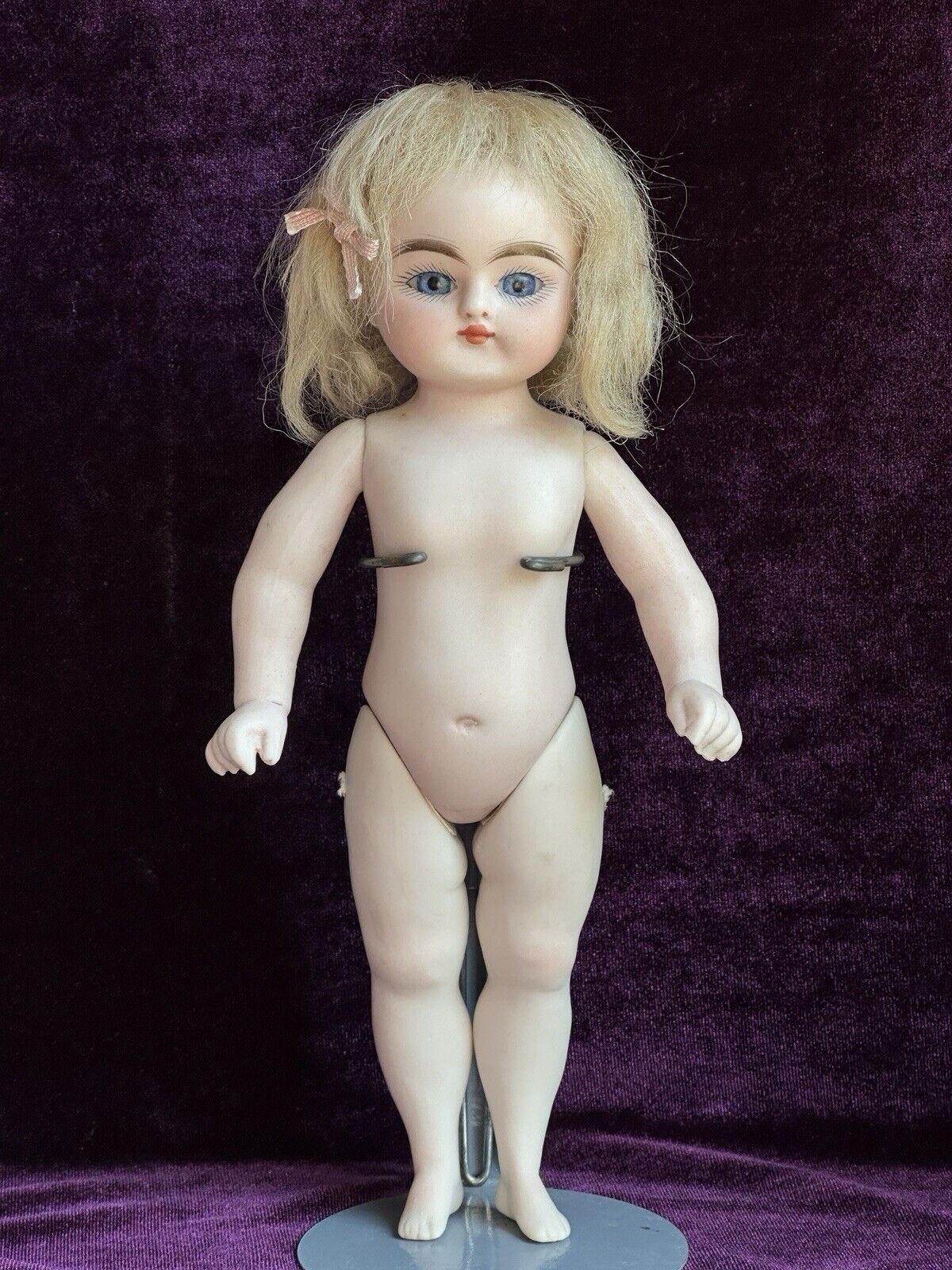 Antique German Large 8.75” All Bisque Kestner (?) Closed Mouth Barefoot Doll