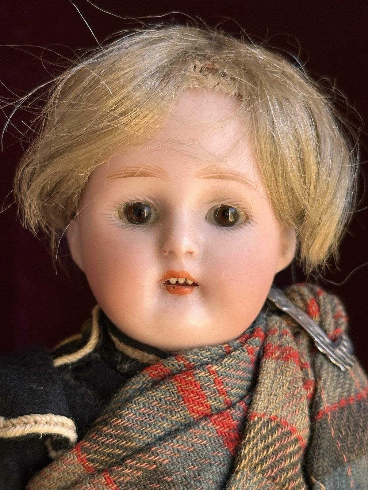 Antique German 8.75” Kammer Reinhardt Scottish Boy Bisque Head Doll