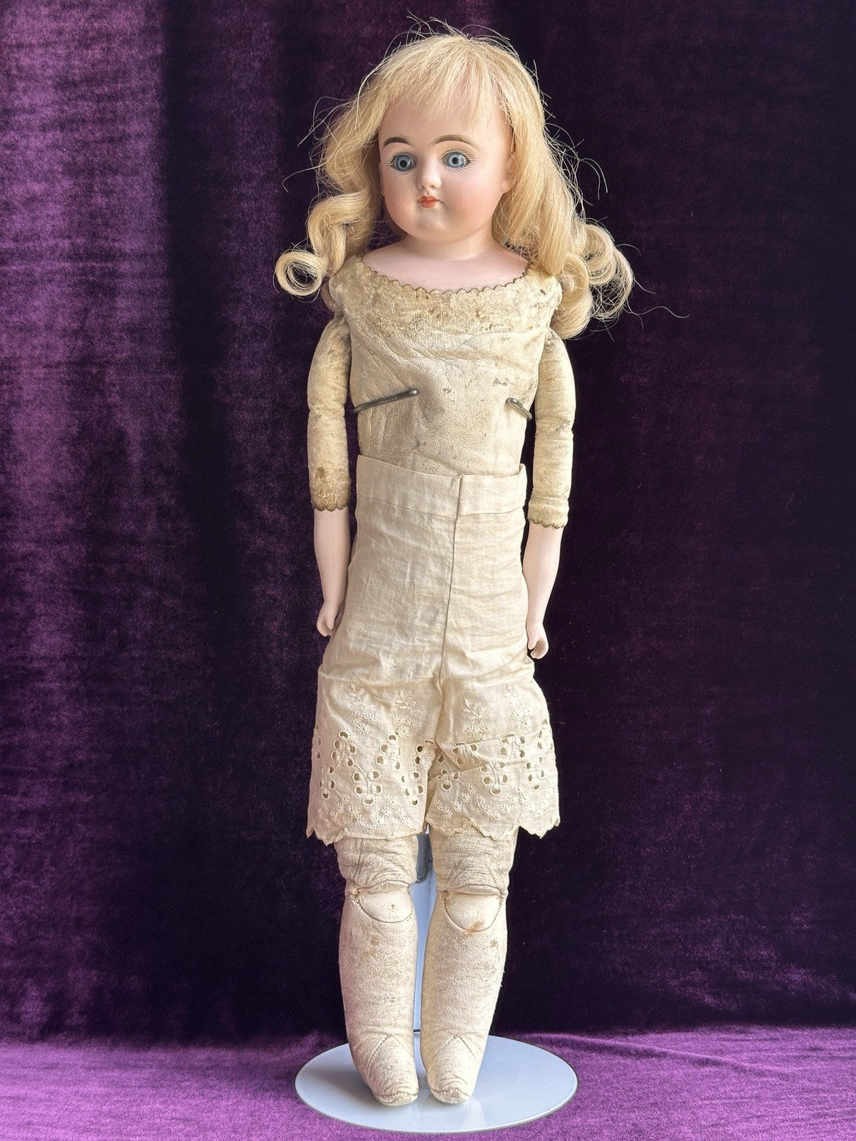 Antique German 21” Kestner Alphabet Series Closed Mouth Bisque Head Doll