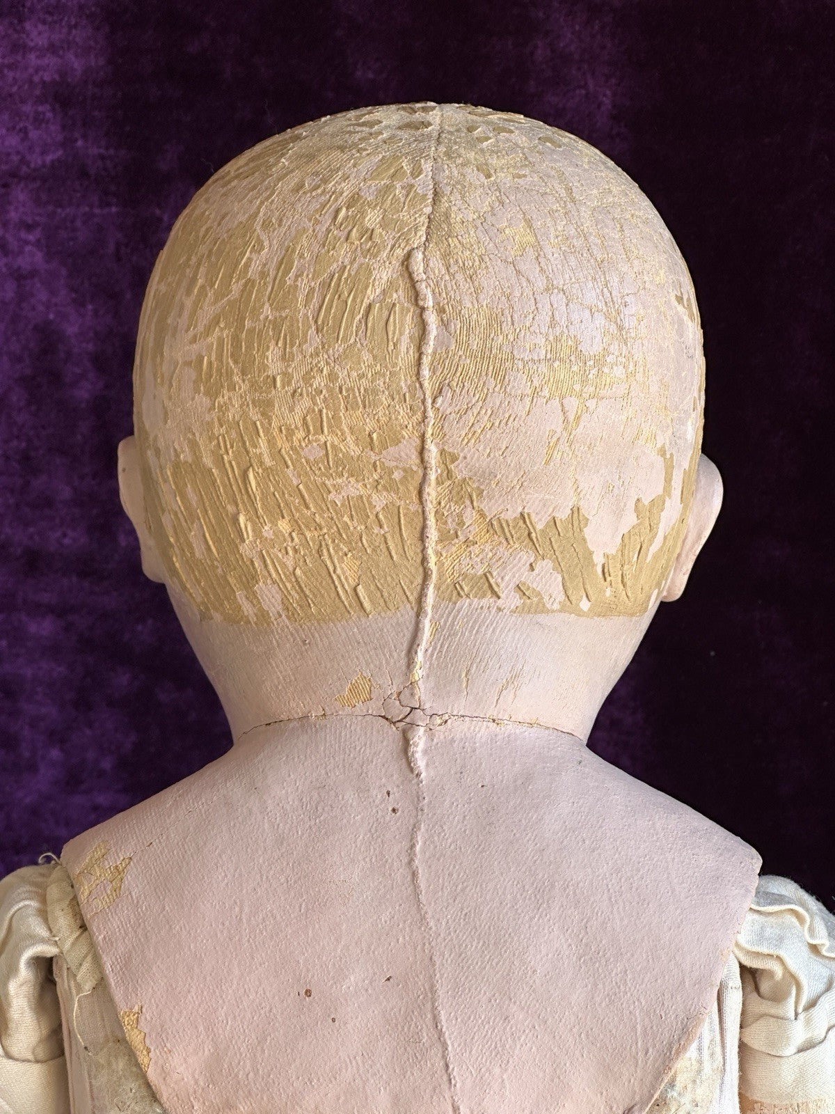 Rare Large Antique American 22” Gertrude Rollinson Oil Painted Cloth Baby Doll