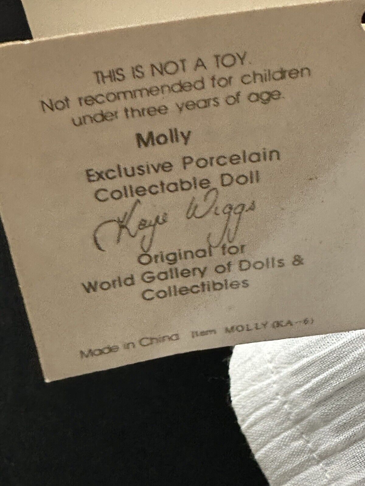Kaye Wiggs Porcelain 23” Doll “Molly”