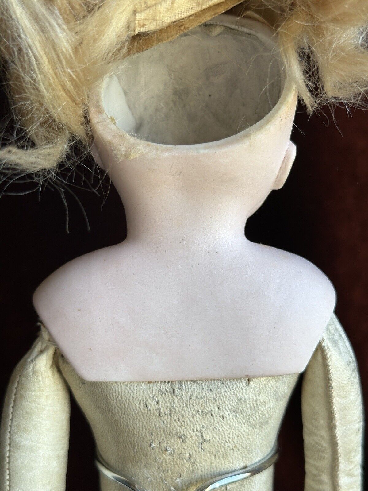 Antique German 14” Early Kestner Closed Mouth Bisque Shoulder Head Doll