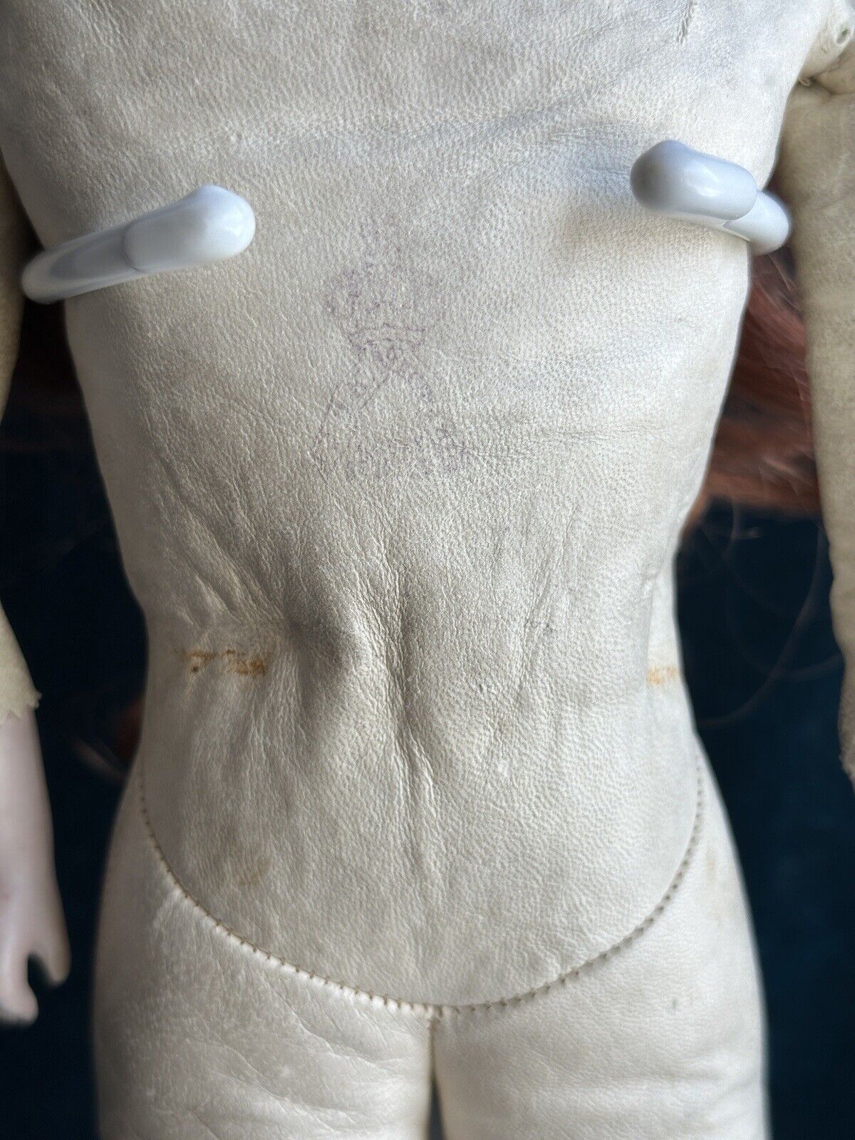 Antique German 17” Kestner Alphabet Series H Bisque Shoulder Head Doll