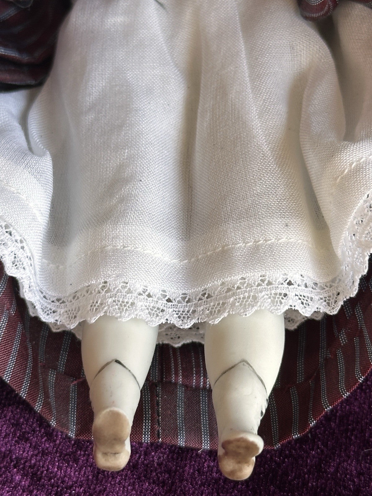 Porcelain Miniature Cathy Hansen Repro of Antique French Huret Dollhouse Doll