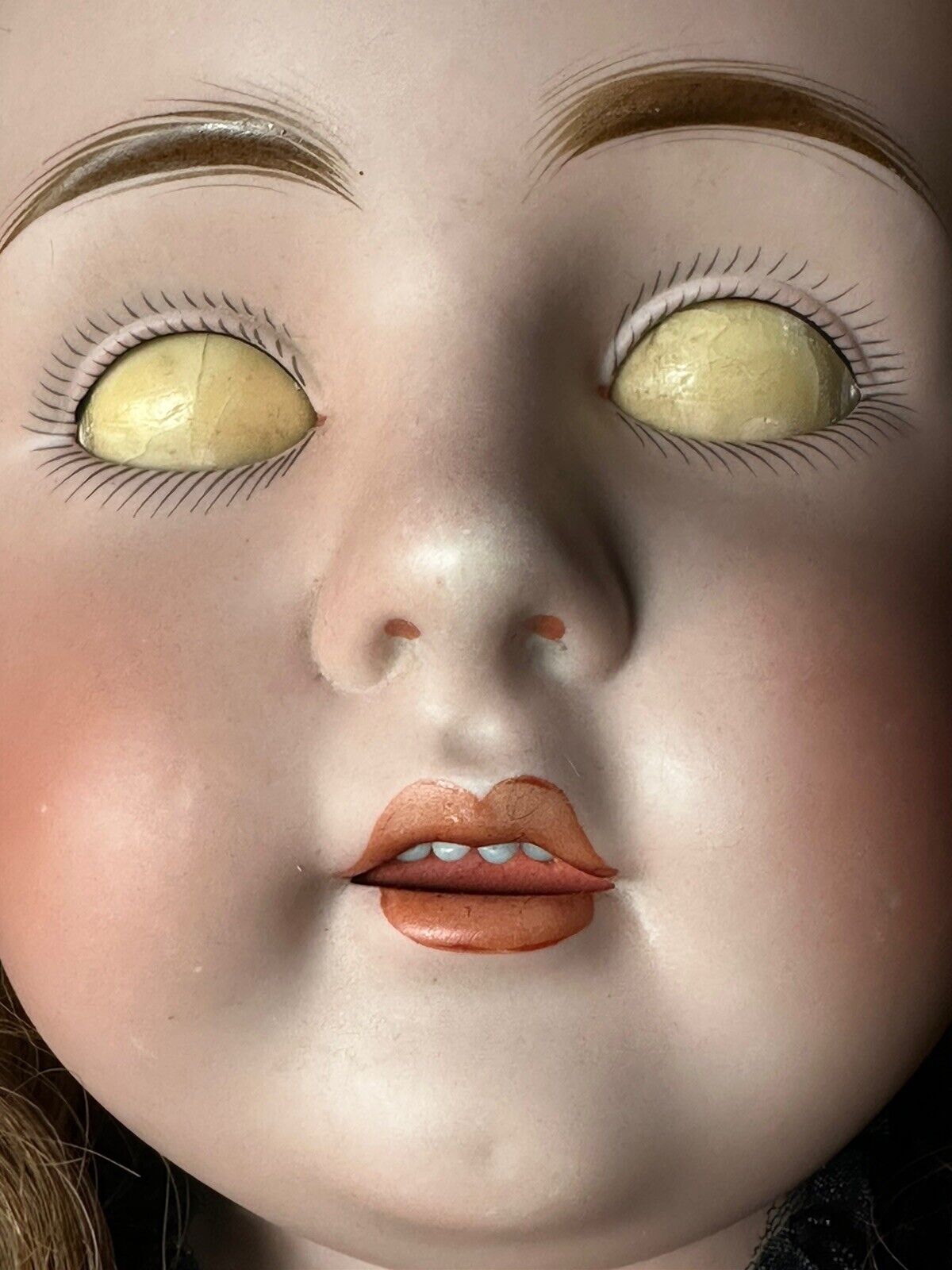 Large 30” JDK Kestner Mold 154 Bisque Head/Shoulder Leather Body Doll