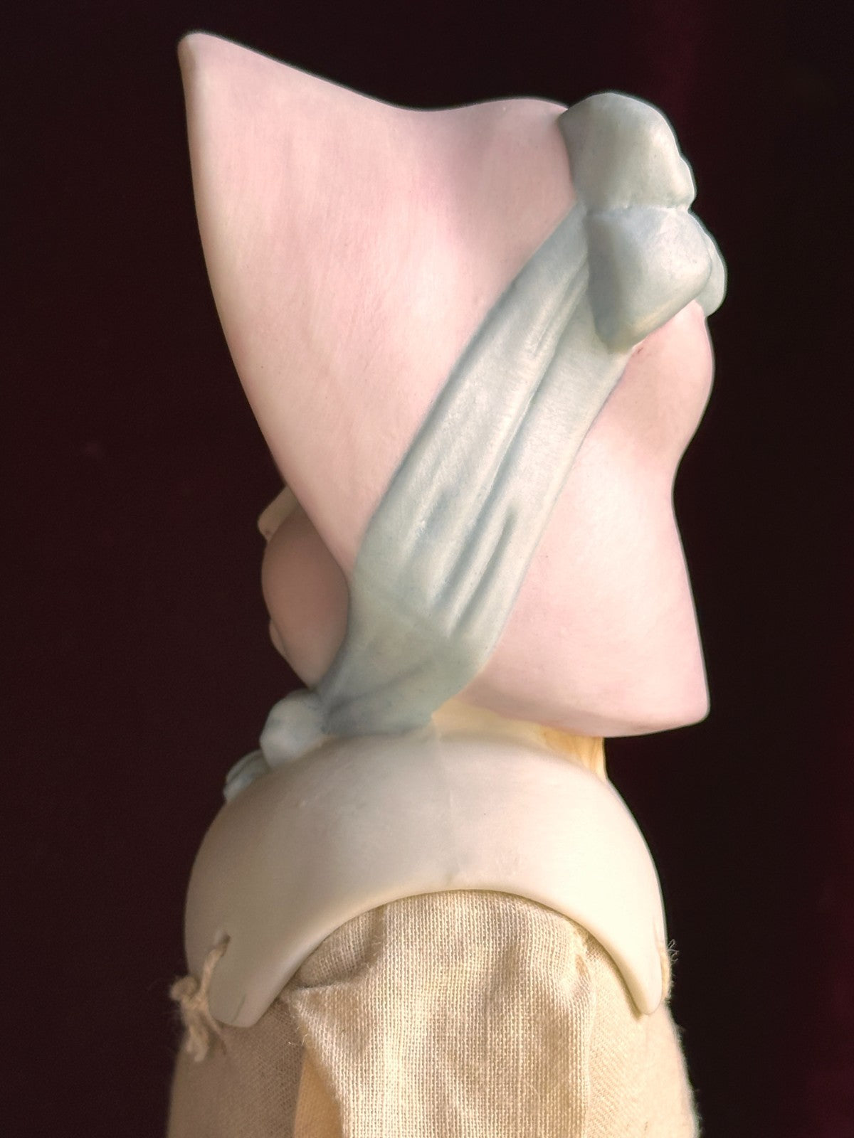 Vintage '59 21" Reproduction of Antique German Hertwig Parian Bonnet China Doll