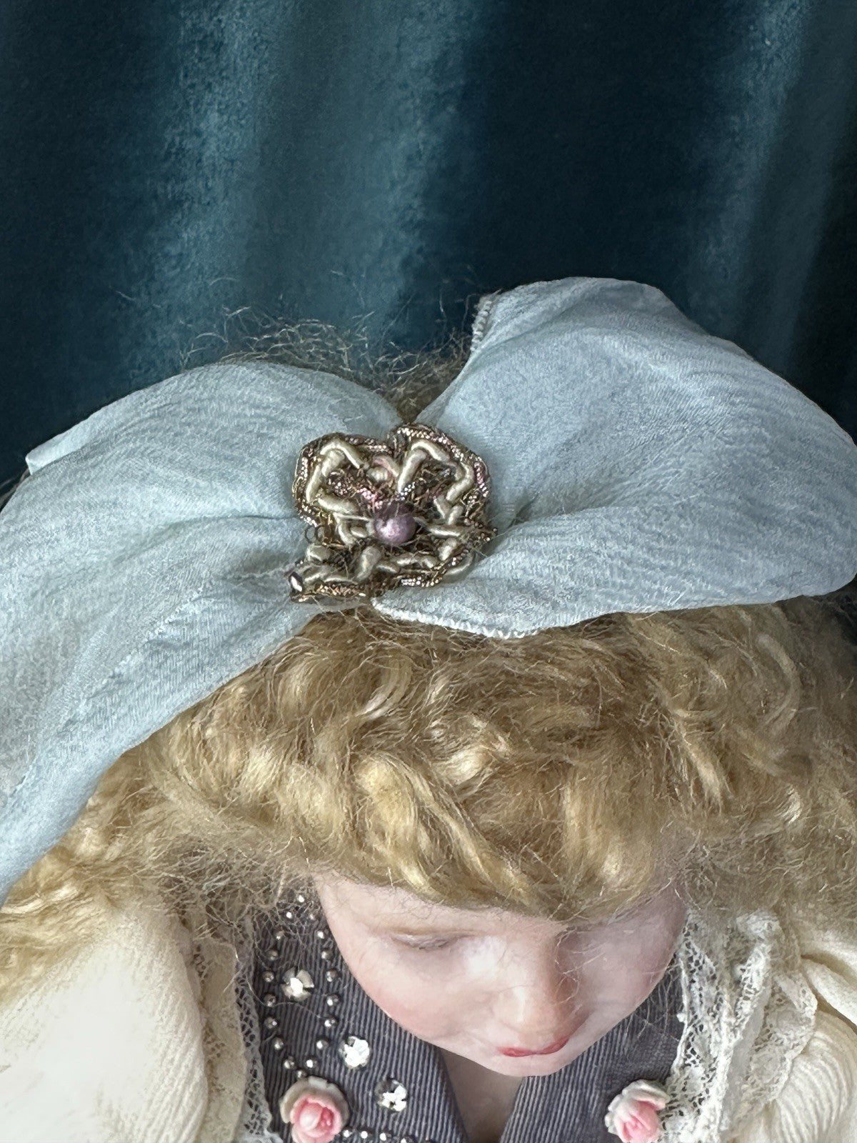 OOAK Collectible Polymer Fimo 15” Doll By Artist Edna Dali