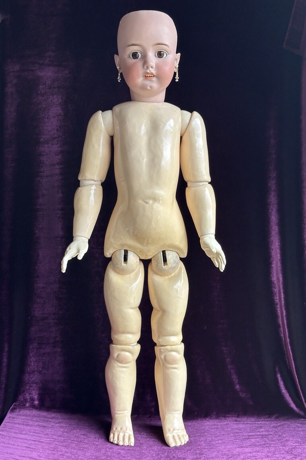 Grand Size Antique German 34” Simon Halbig 1079 Bisque Head Doll