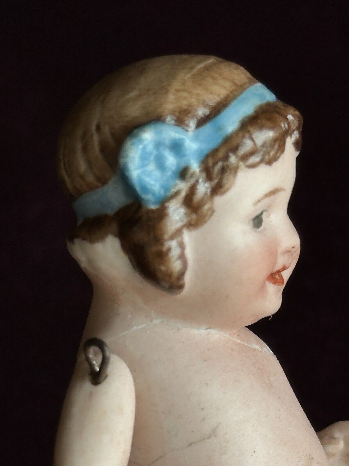 Antique German 2.75” Miniature All Bisque Googly Eyes 89-7 Character Doll