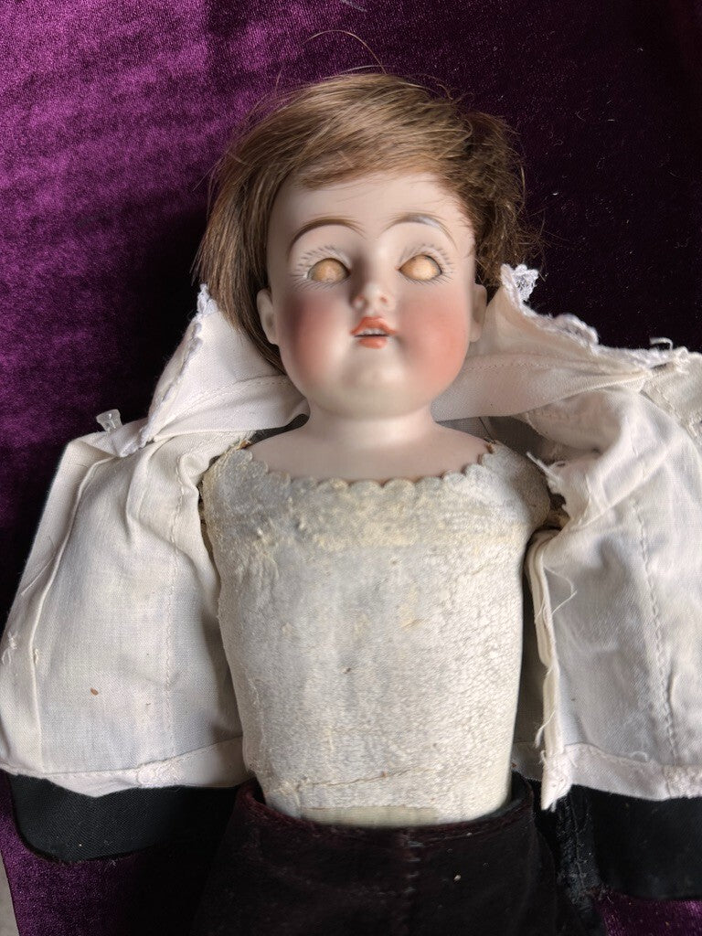 Antique German 13.5" Kestner 148 Bisque Shoulder Head Boy Doll