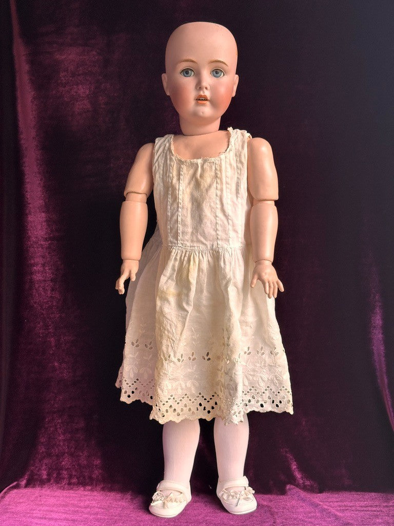 Large Lifelike Antique German 30” Kestner 171 Bisque Head Doll