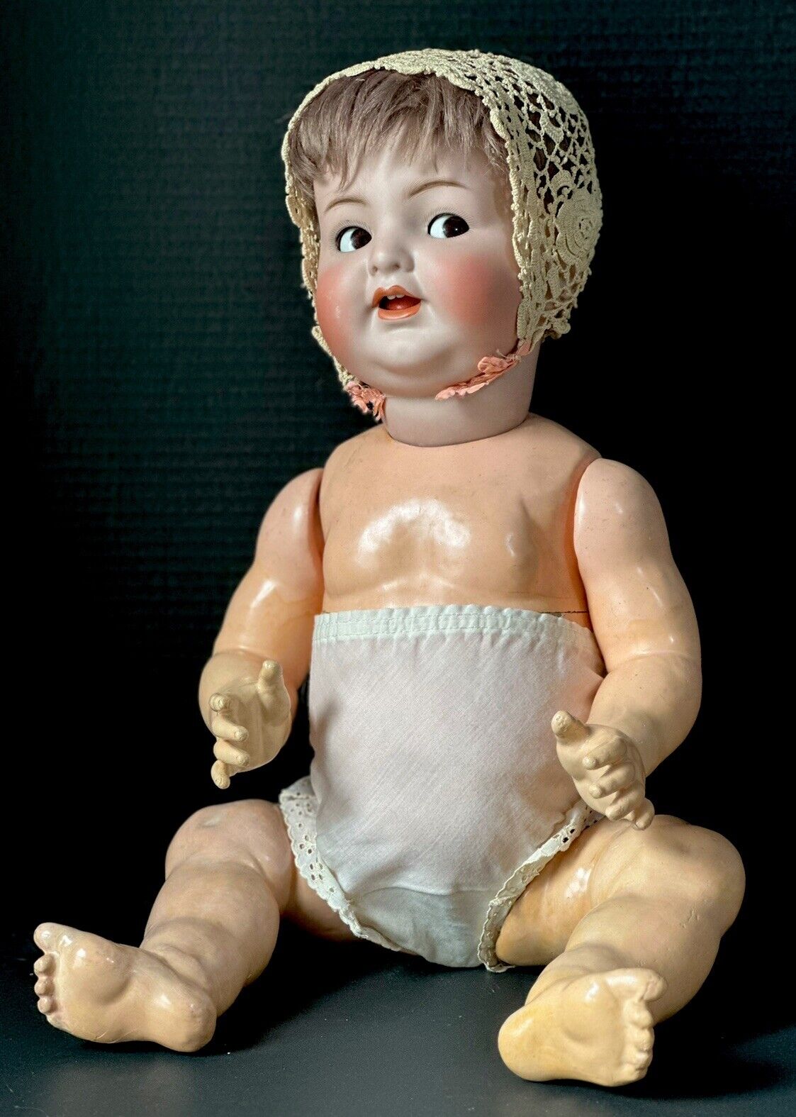Large 24” Antique German Simon & Halbig Kammer & Reinhardt Flirty Eyes Baby Doll