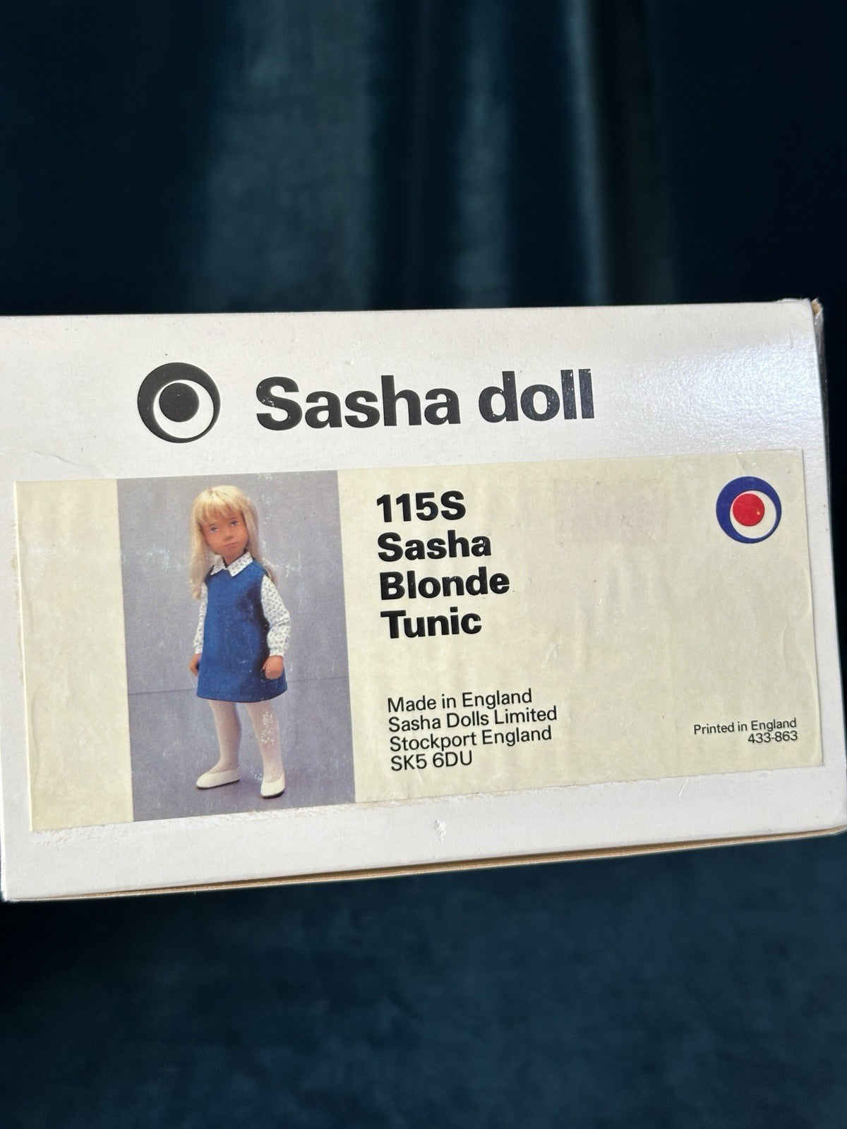 Collectible England Vinyl Sasha Honey Blonde Party 115S Blond Tunic Girl Doll