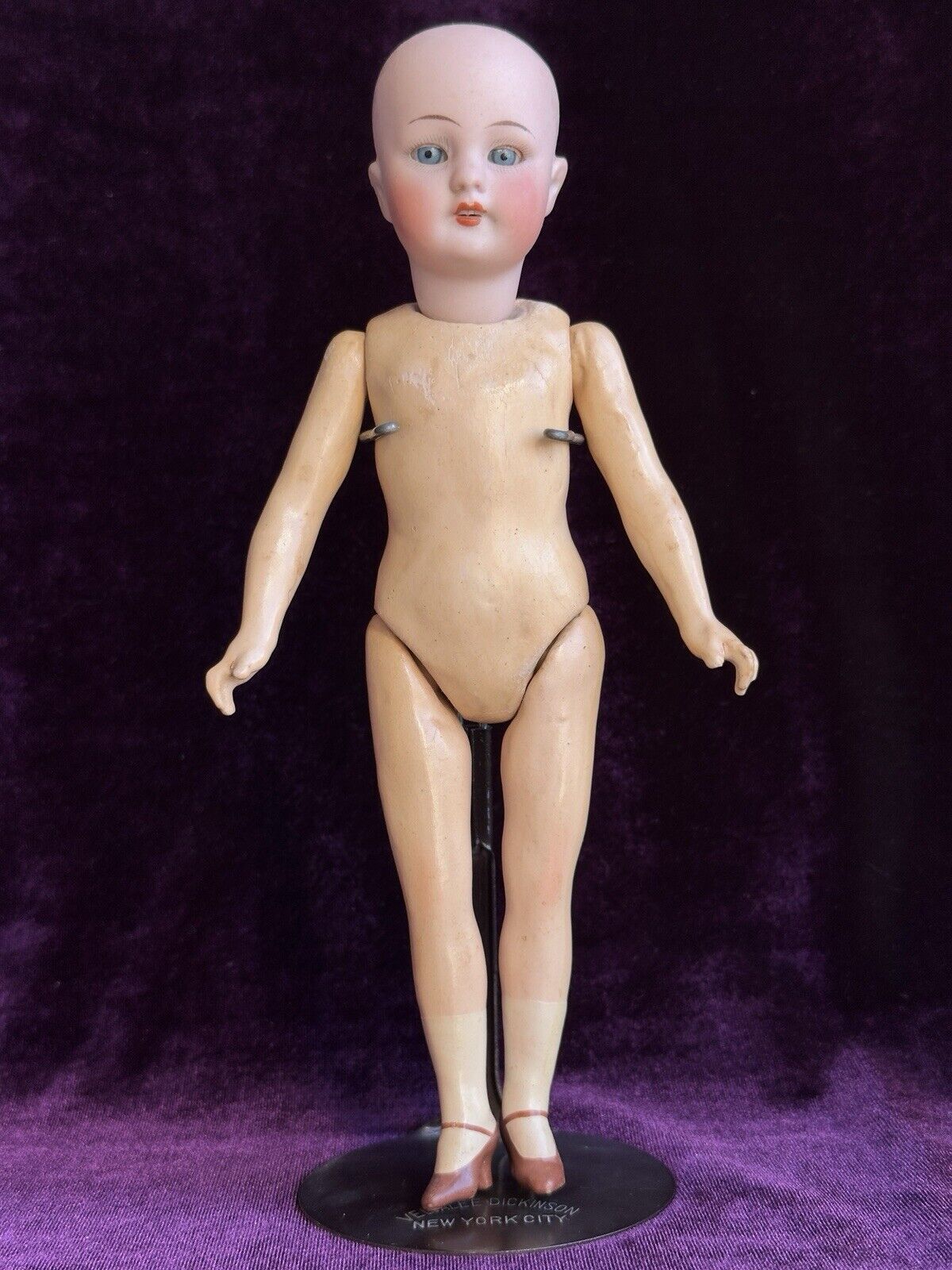 Antique German 8.75” Simon Halbig 1078 Bisque Head Flapper Body Doll