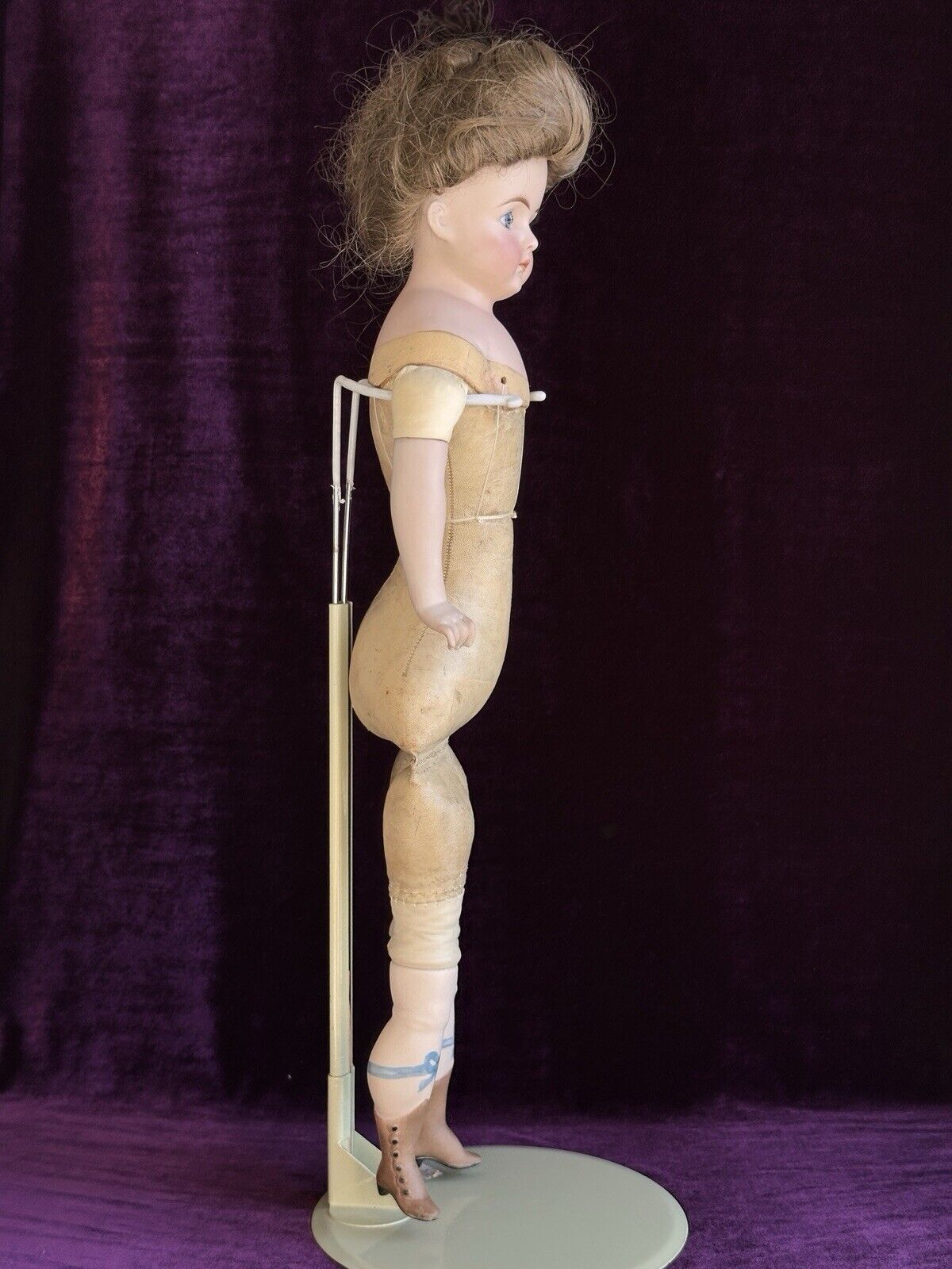 Rare Large Antique German 22” CF Kling 167 Solid Domed Bisque Head Doll