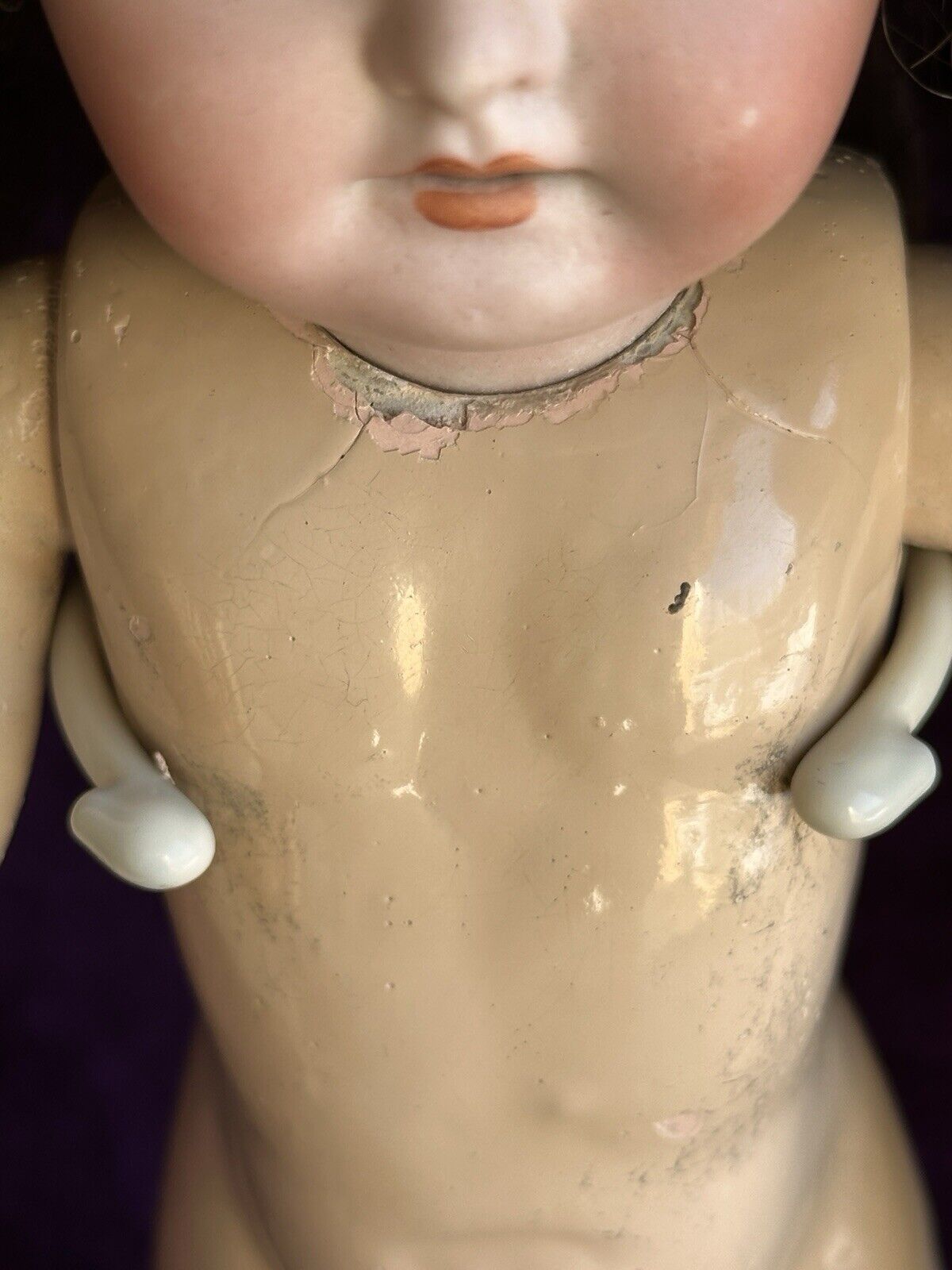 Antique German 13” Gebruder Kuhnlenz 44-24 Dep Bisque Head Doll