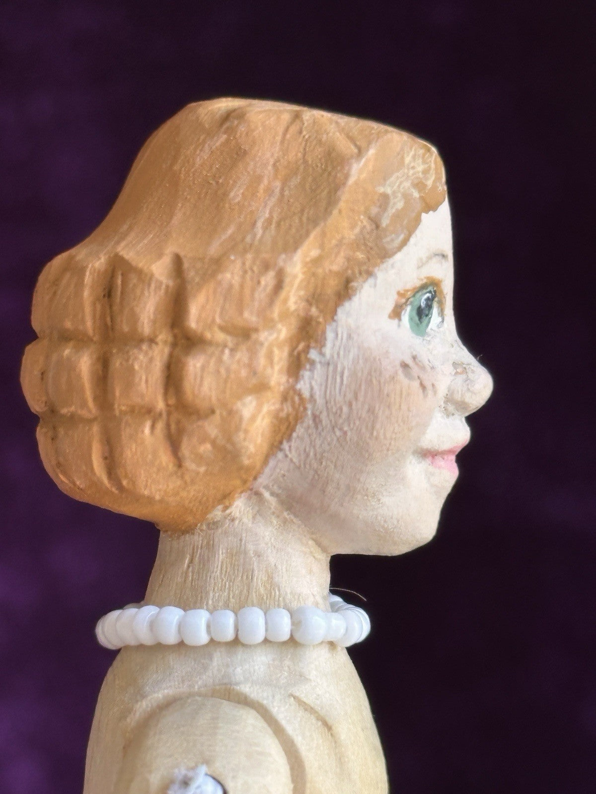 Lot of 2 Hand Carved Hitty Dolls by Natalie Cooper