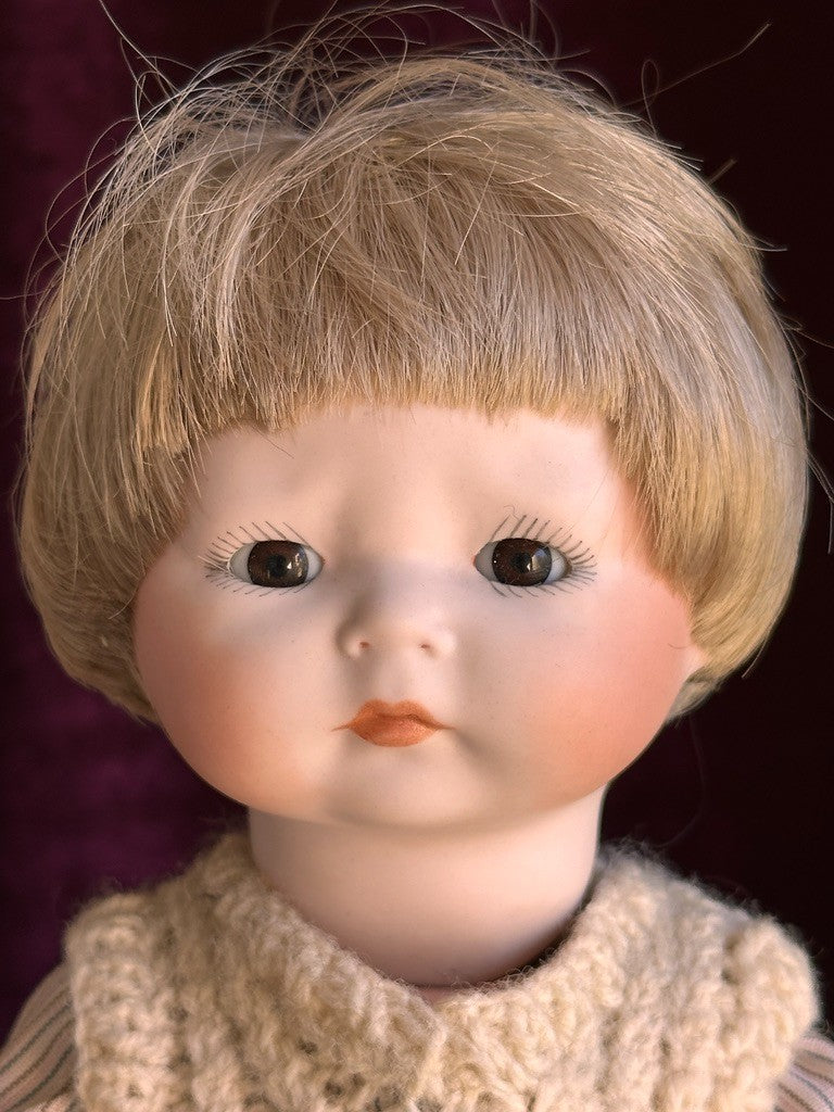 Vintage 11” Reproduction of Antique French SFBJ 252 (?) Pouty Boy Doll
