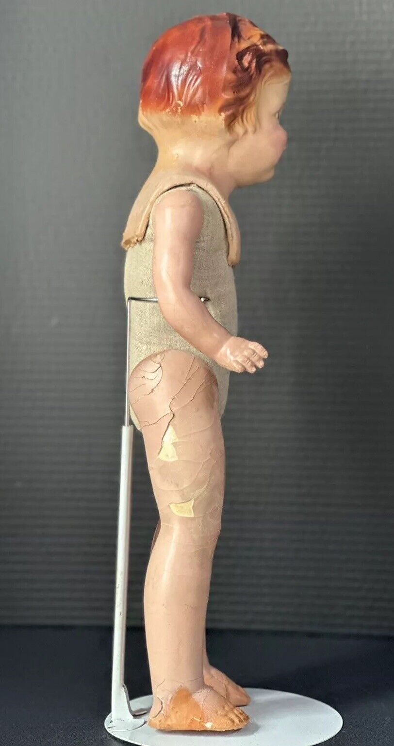 Vintage 1920’s “Kiddie Pal Dolly” by Regal Mfg Co Tin Sleep Eye 20” Doll