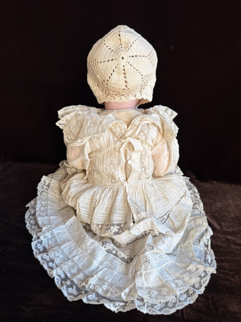 Antique German 16” Hilda Kestner 245 Bisque Head Baby Doll