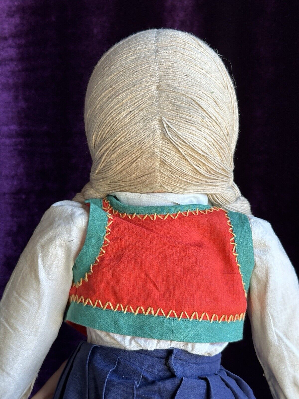 Vintage American 22” All Original WPA Milwaukee Stockinette Cloth Doll