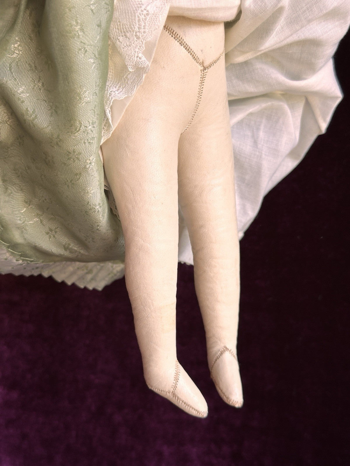 Unidentified 13” Antique French/German 902 or 909 Solid Bisque Head Fashion Doll