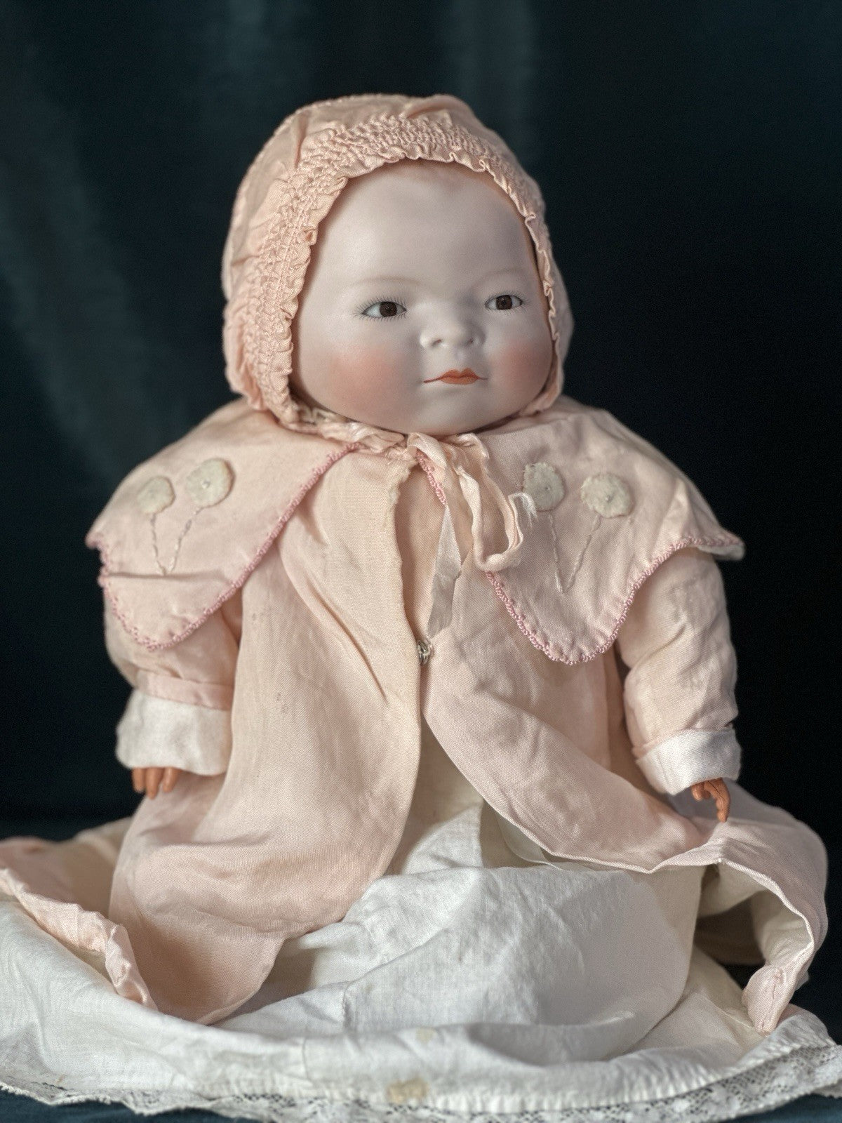 Antique 15” Bye Lo Doll Bisque Head by Grace Putnam Working Cryer