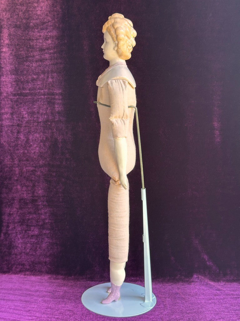 Vintage 22” Reproduction of Antique German China Fashion Doll