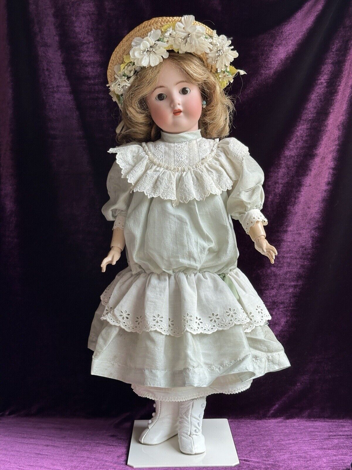 Antique German 23” Alt Beck Gottschalck ABG 1362 Sweet Nell Bisque Head Doll