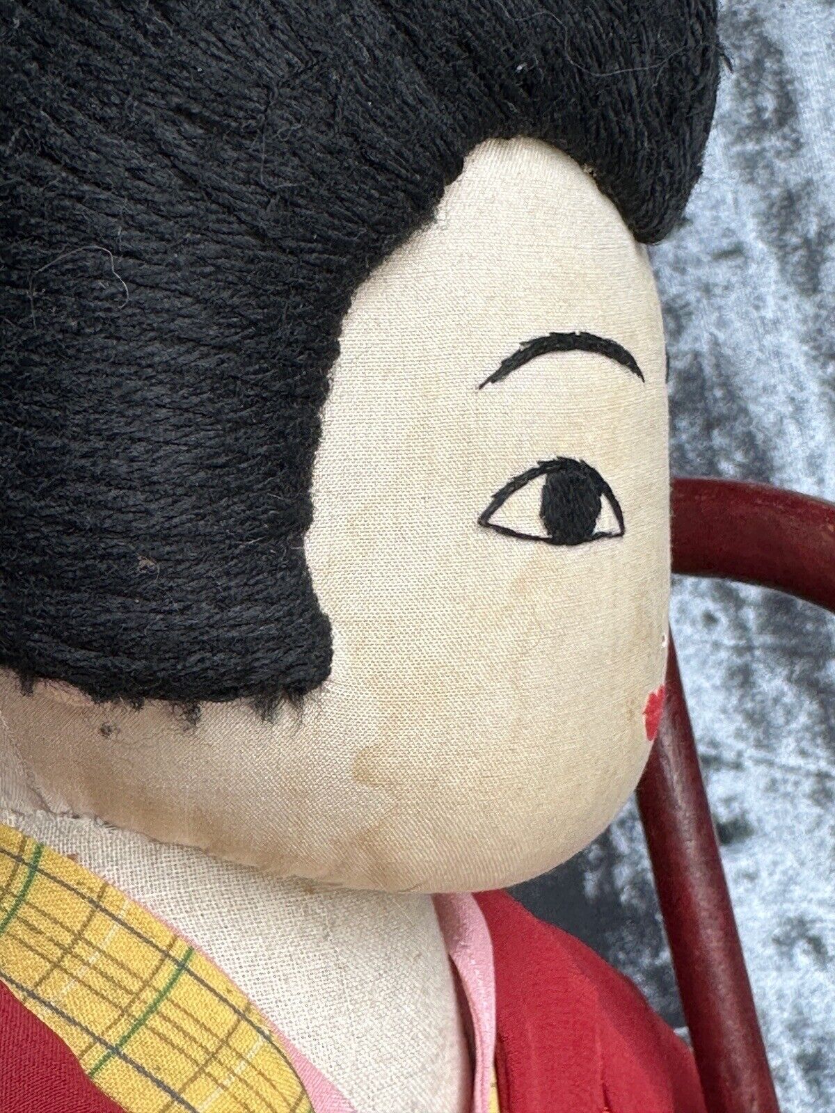 Vintage 18” Japanese Willy Seiler Artist Cloth Oriental Doll