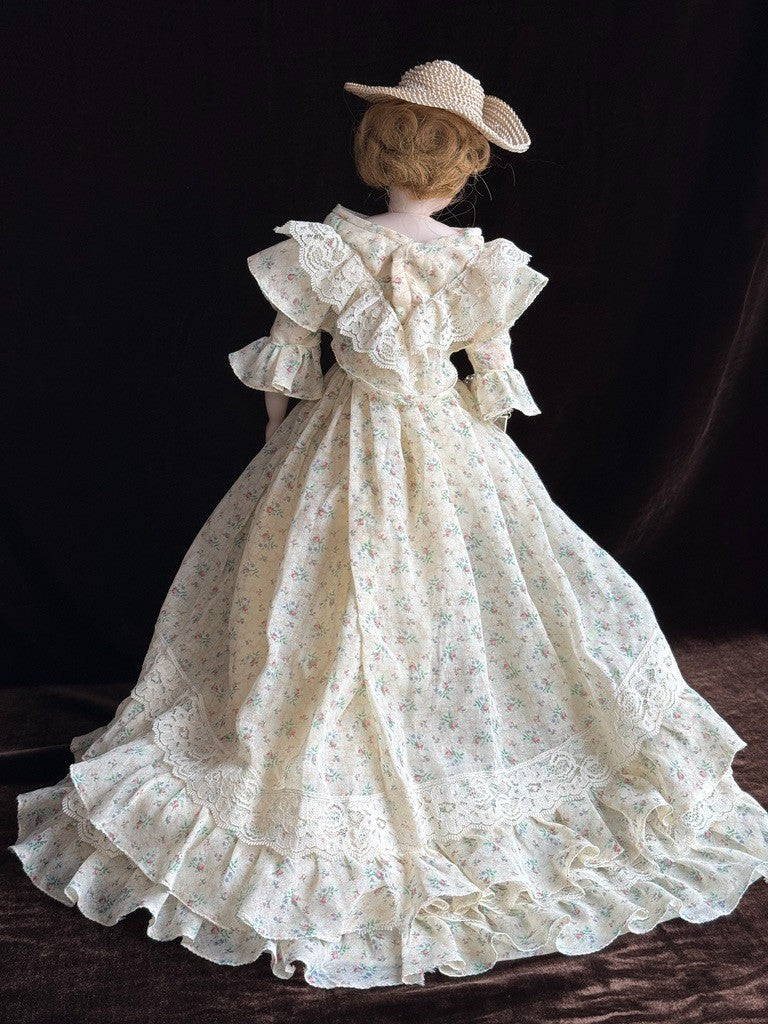 Vintage Artist Porcelain 16” Reproduction of Antique French Fashion Doll