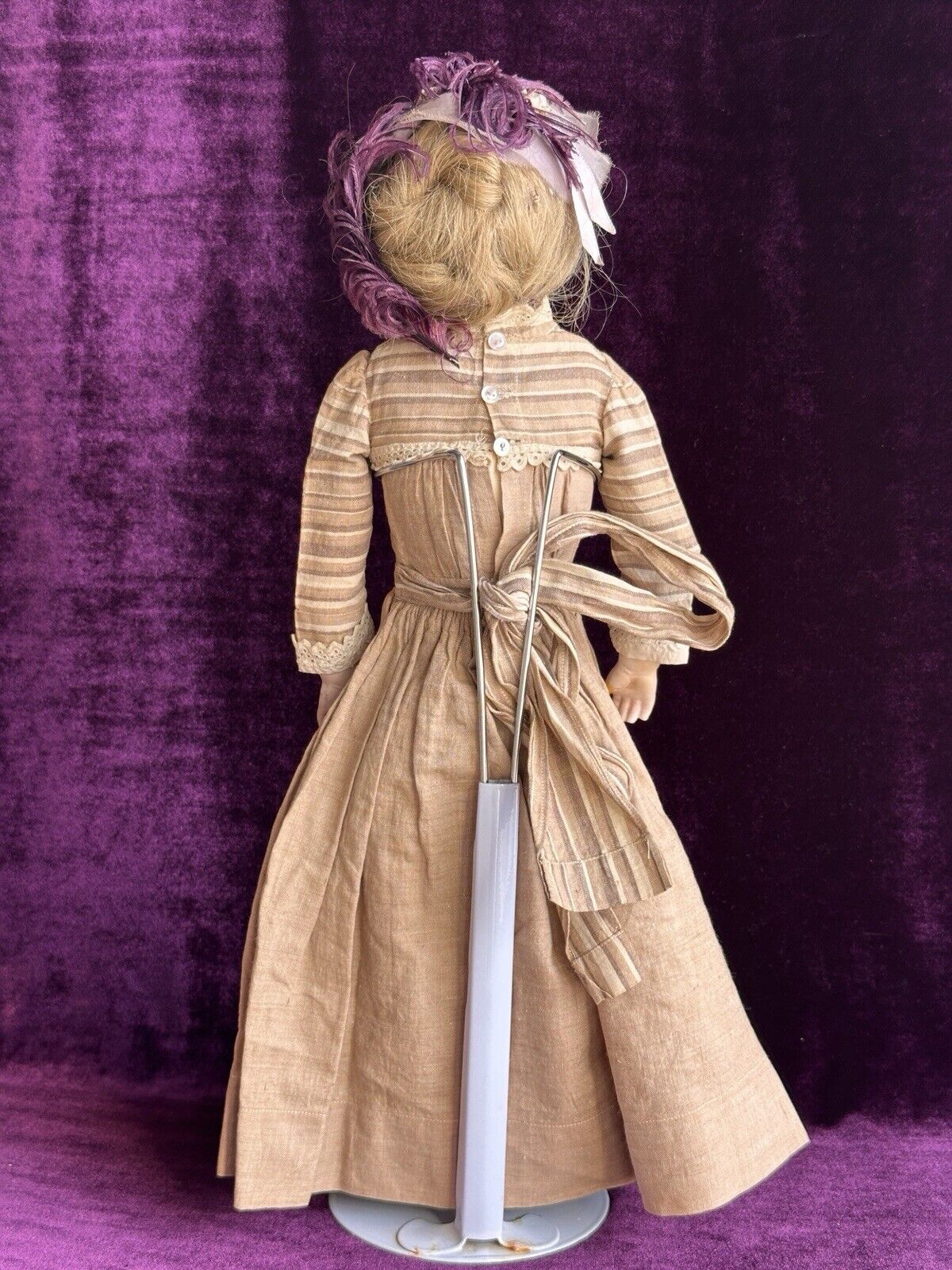 Antique German 16” Kestner (?) Solid Dome Head Belton Bisque Shoulder Head Doll