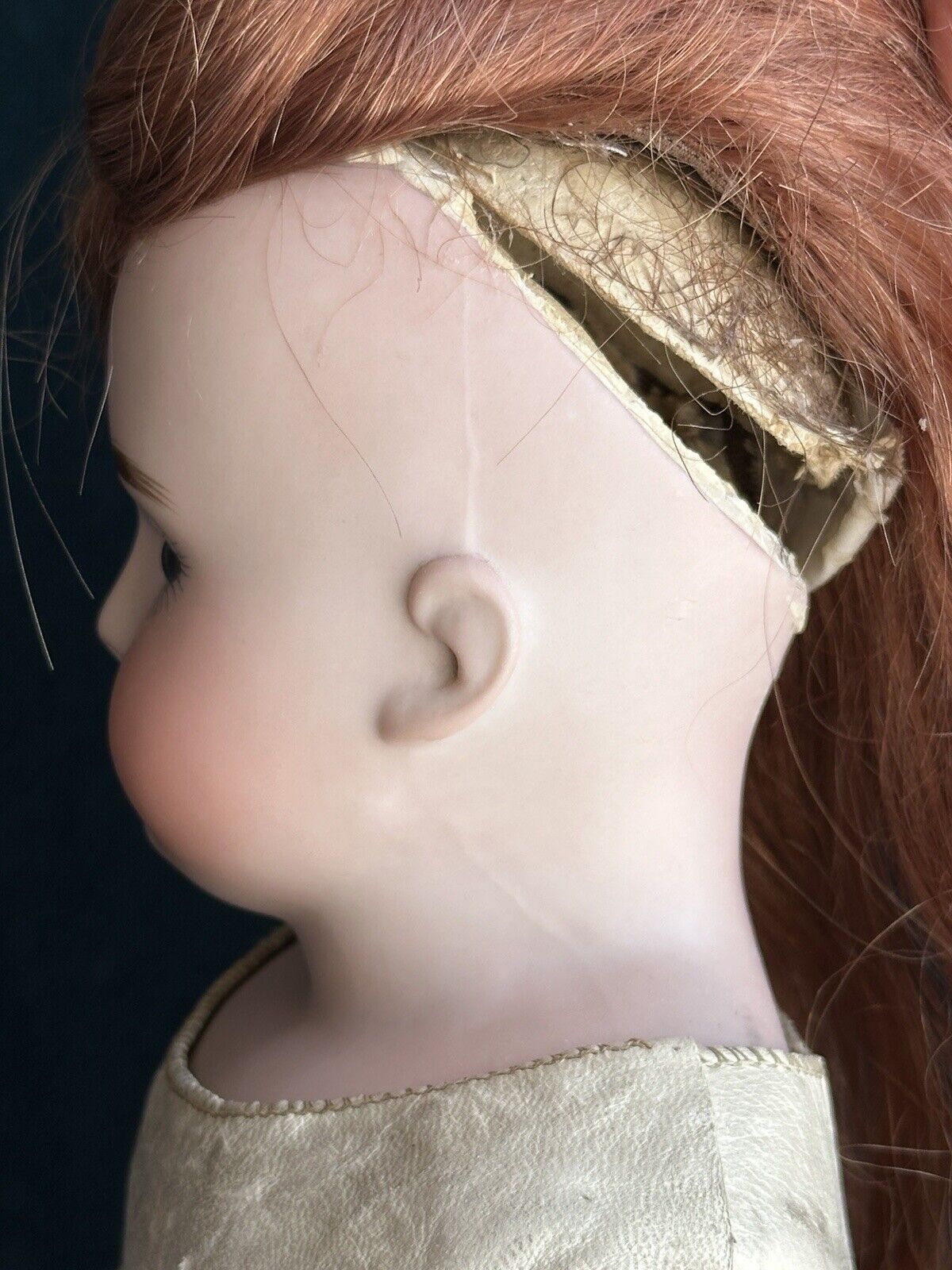 Antique German 17” Kestner Alphabet Series H Bisque Shoulder Head Doll