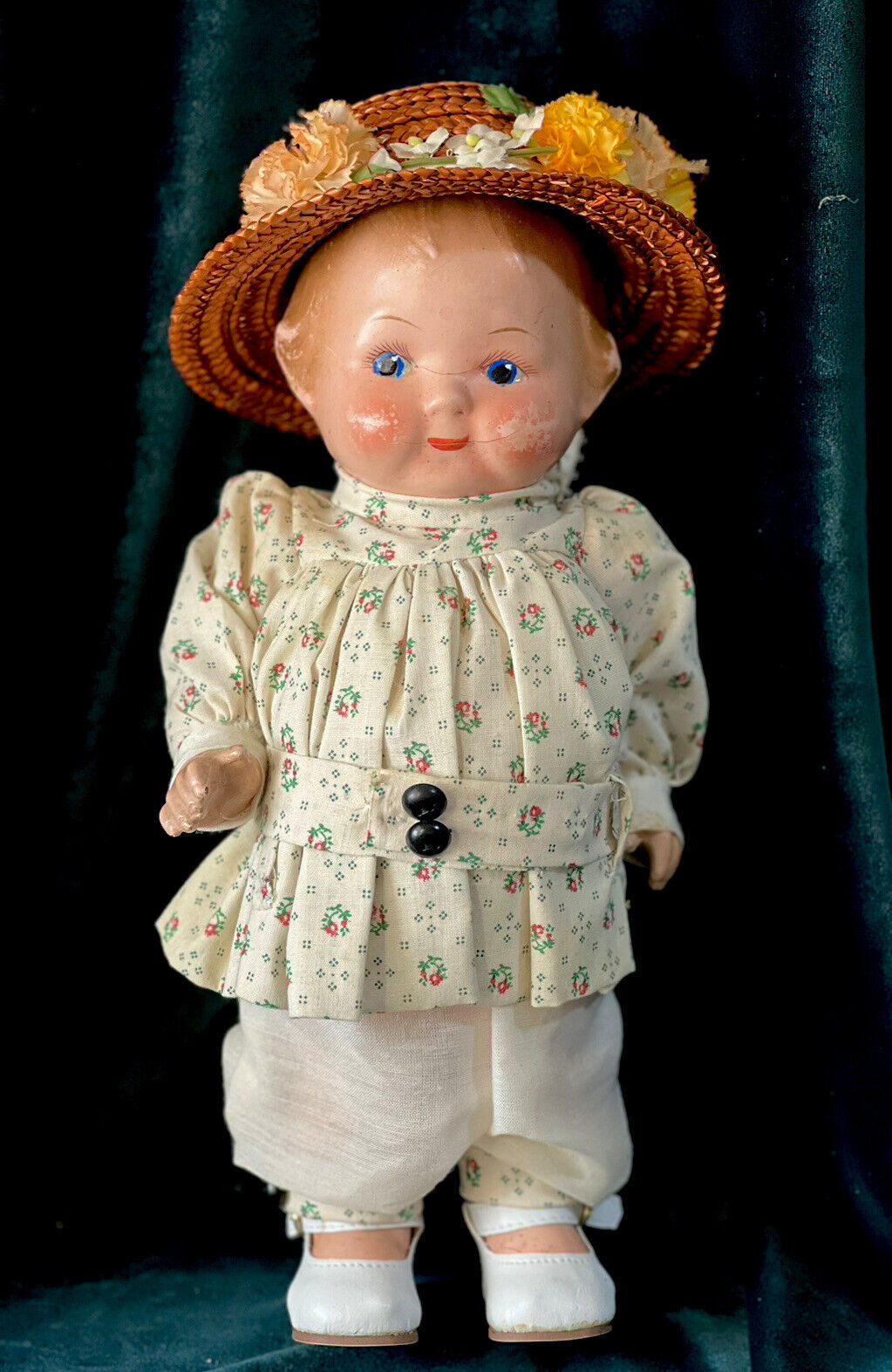 Rare Antique 1910’s Horsman E.I. H. Composition 12" Peterkin Doll