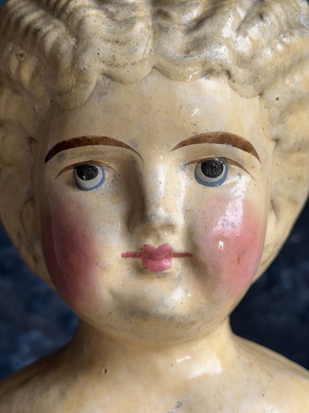 Antique German (?) Dressel (?) 20” Papier Mache Fashion Lady Doll