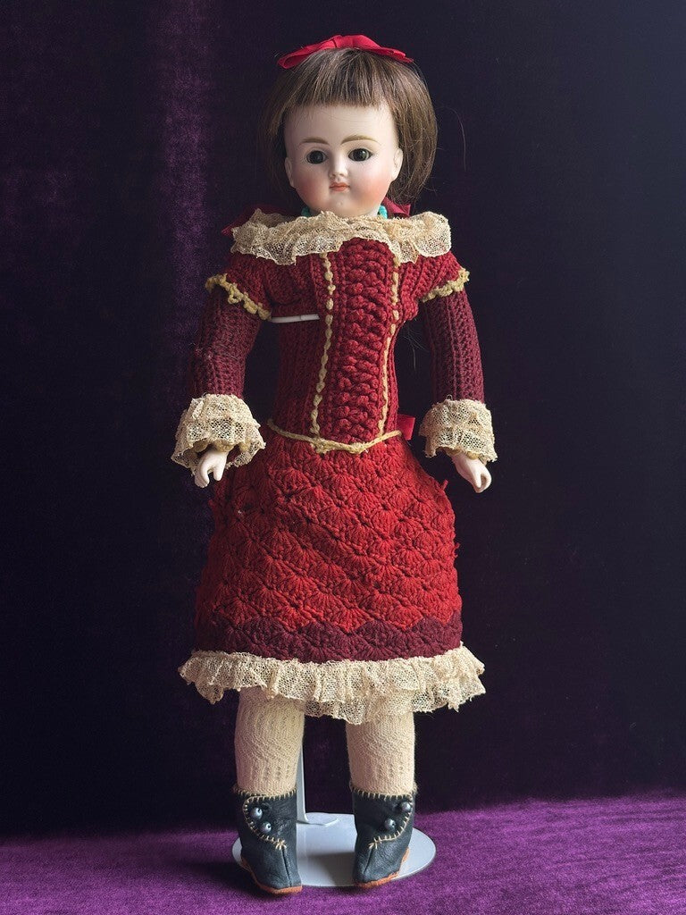 Antique German 16” Early Kestner Alphabet Series Closed Mouth Bisque Head Doll