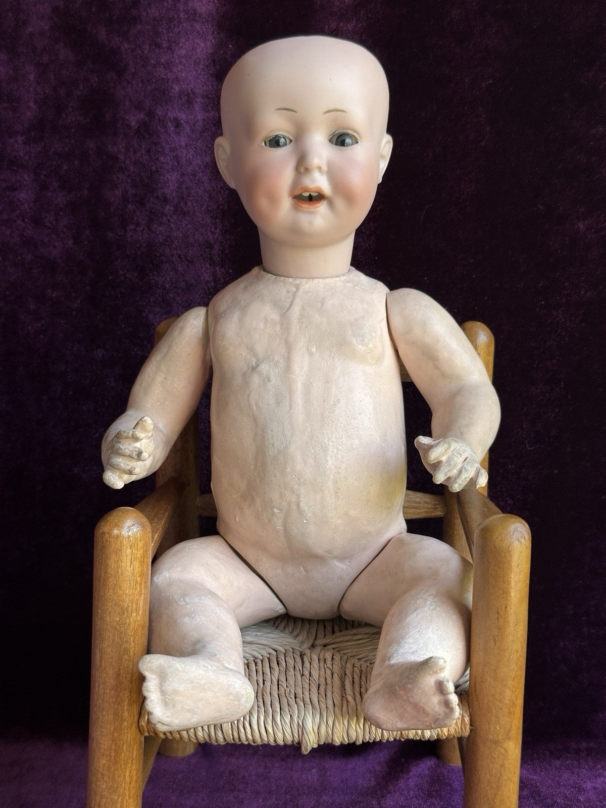 Rare Antique German 11.5” Armand Marseille 590 Bisque Head Baby Doll