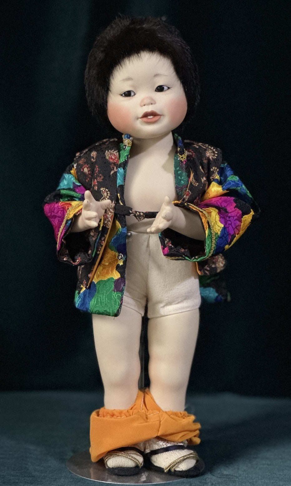 Artist Made Limited Edition of 250 Porcelain 14” Doll “Po-Sing” By Yolanda Bello