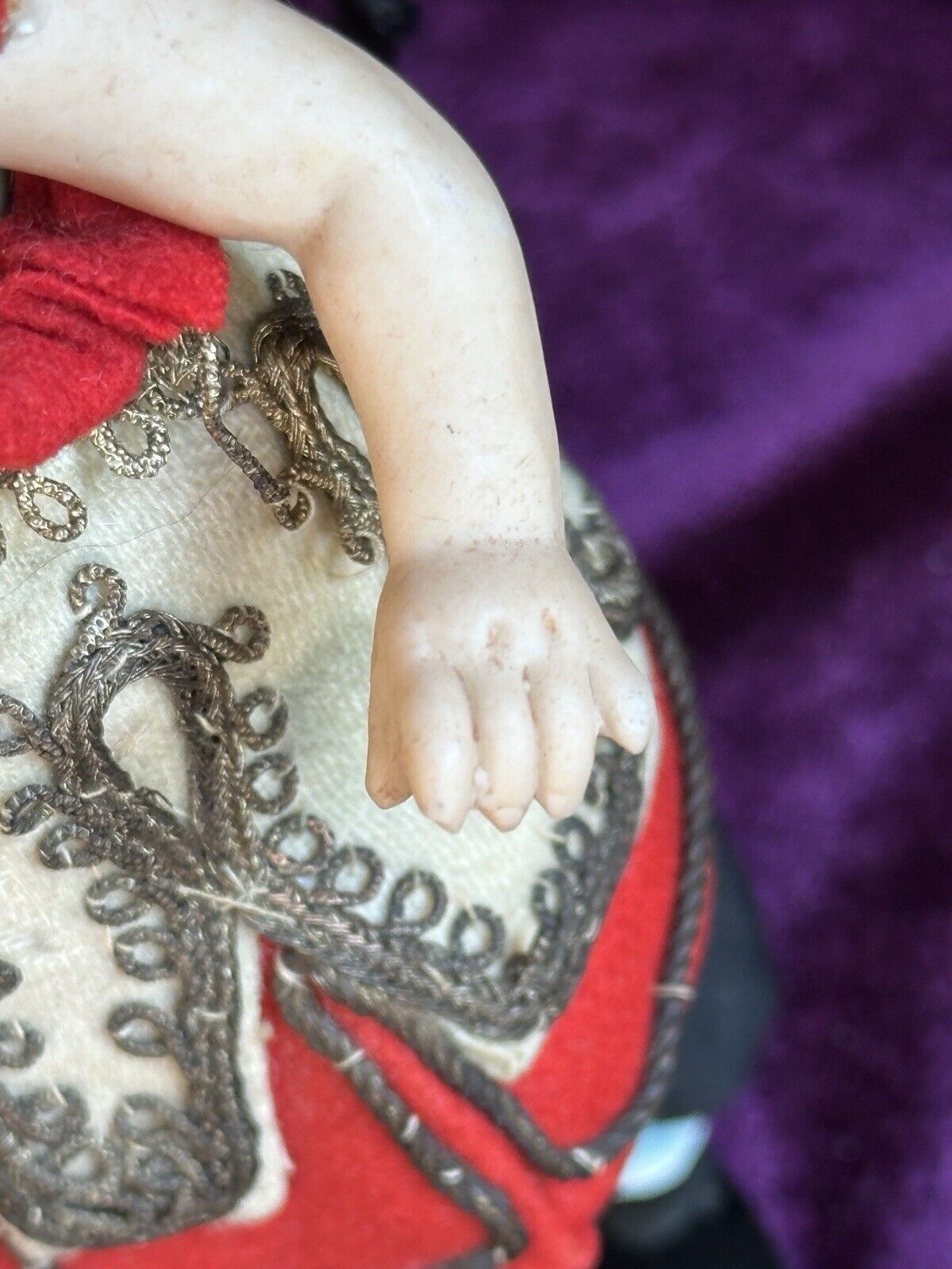 Antique German 6.75” Simon Halbig Asian All Bisque Oriental Boy Doll