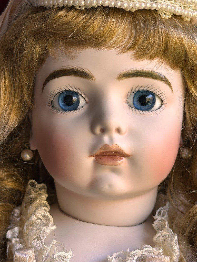 Large Mary Benner 32" Porcelain Repro of French Bru Jne Bebe Bride Doll LE 400