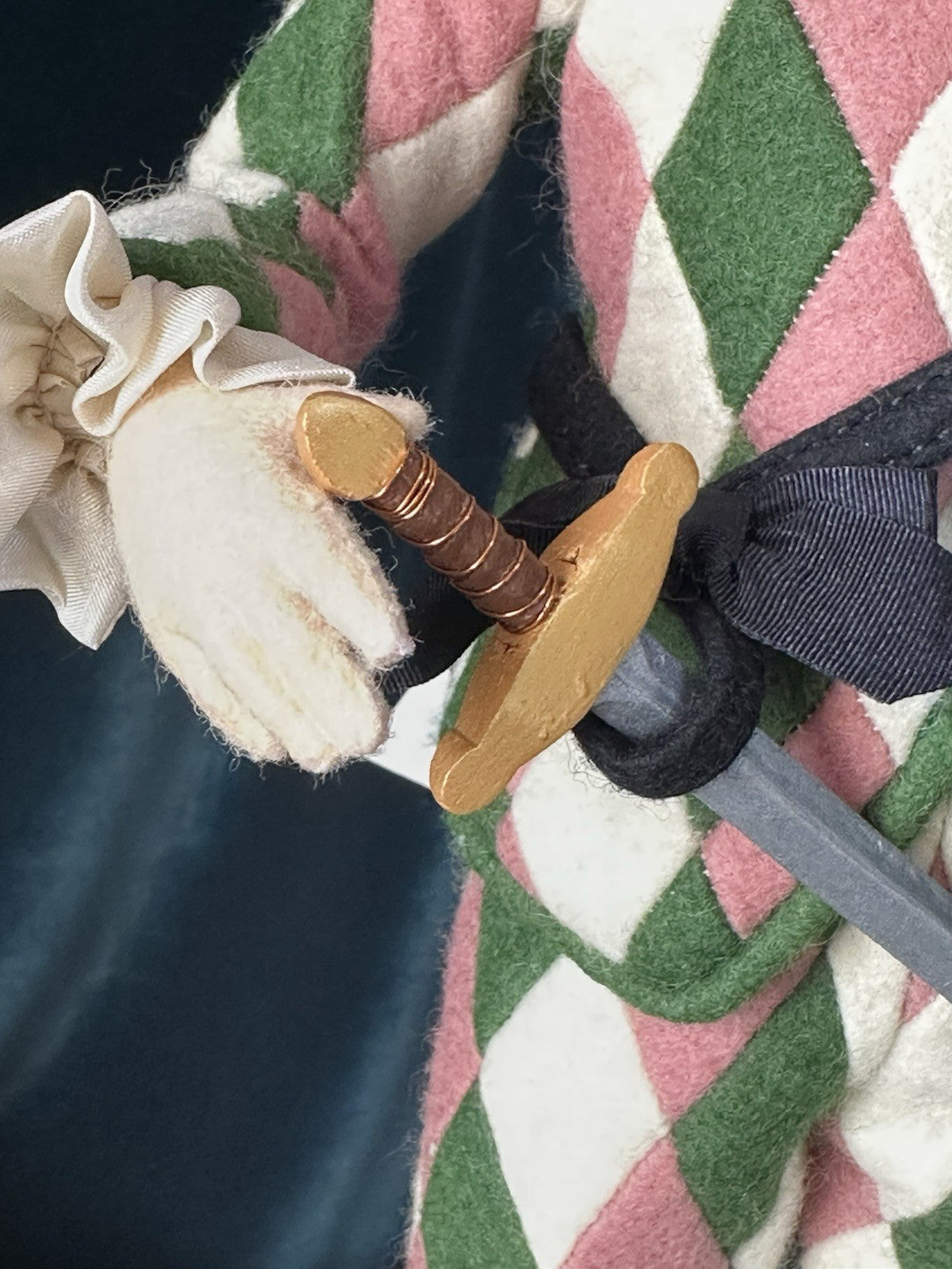 Collectible 15” John Wright The Commedia del'arte Harlequin Felt Doll LE 250