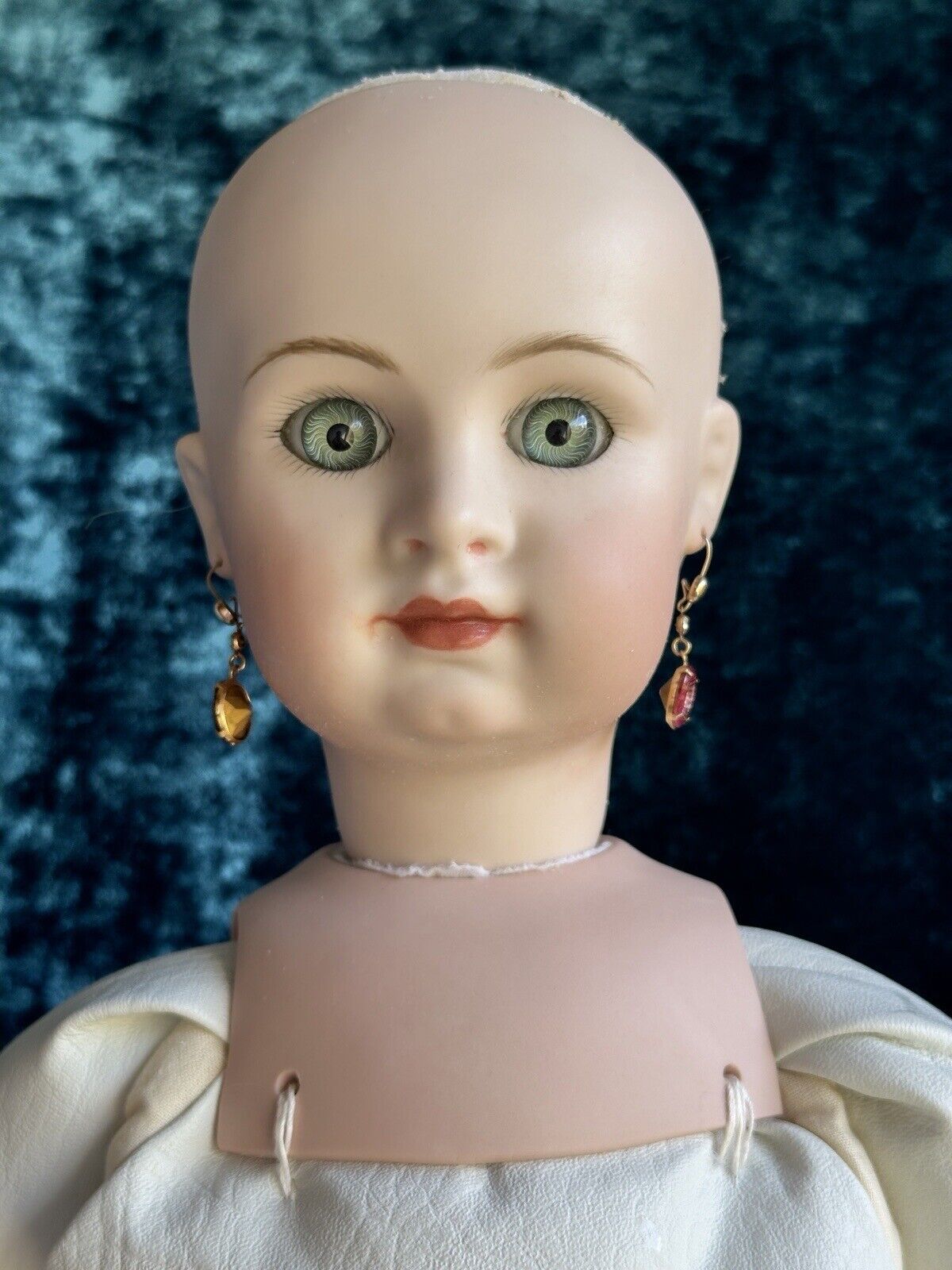 Large 27” Porcelain Head Reproduction of Antique French Jumeau (?) Doll