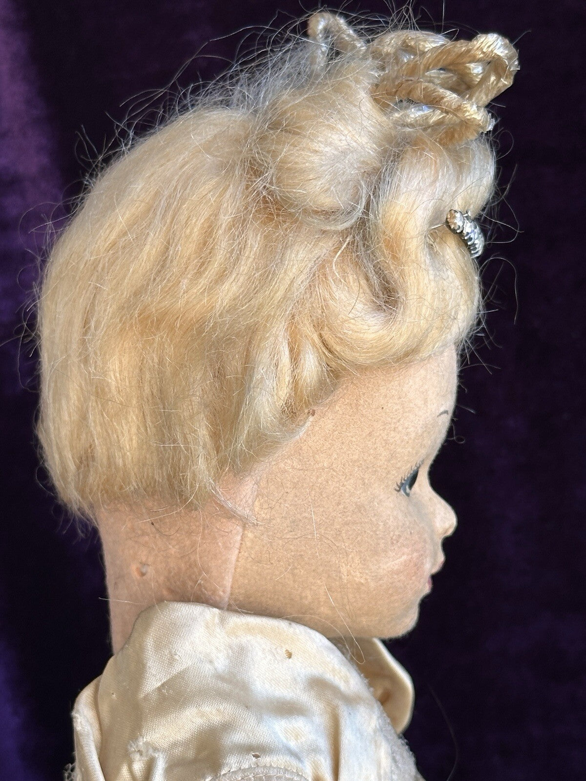 Vintage British Chad Valley 17” Cloth Felt Character Doll