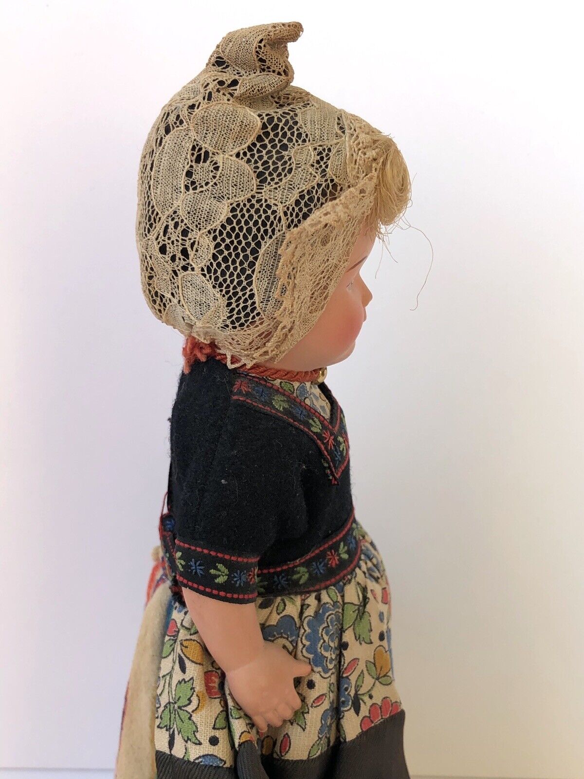 2 Antique/Vintage Celluloid/Composition Souvenir Dolls from Holland, Dovina