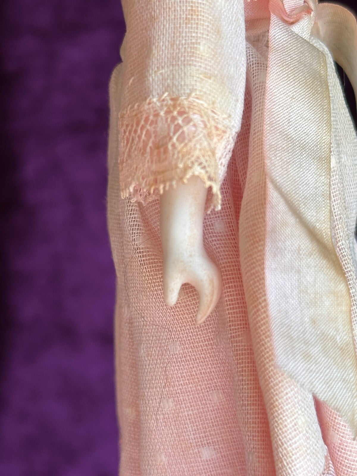 Vintage 8.25” Miniature Reproduction of Antique German Hertwig Parian Doll