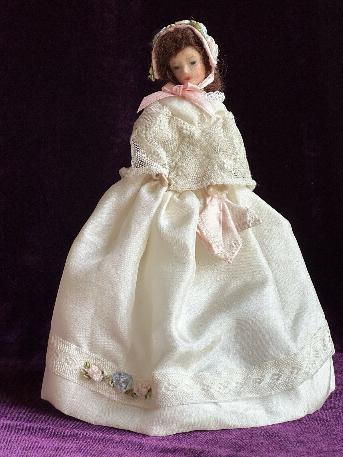 Vintage German 8” Marguerite Uebel German Wax Cloth Doll