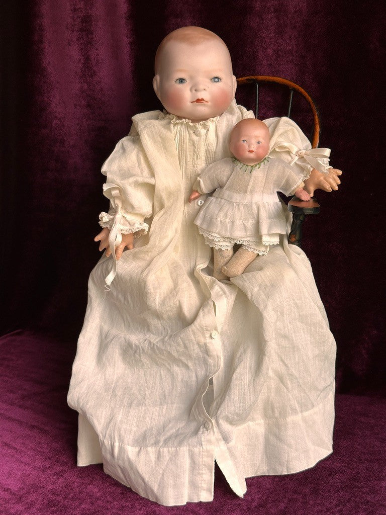2 Antique German Grace Putnam & Armand Marseille Dream Baby Bisque Head Dolls