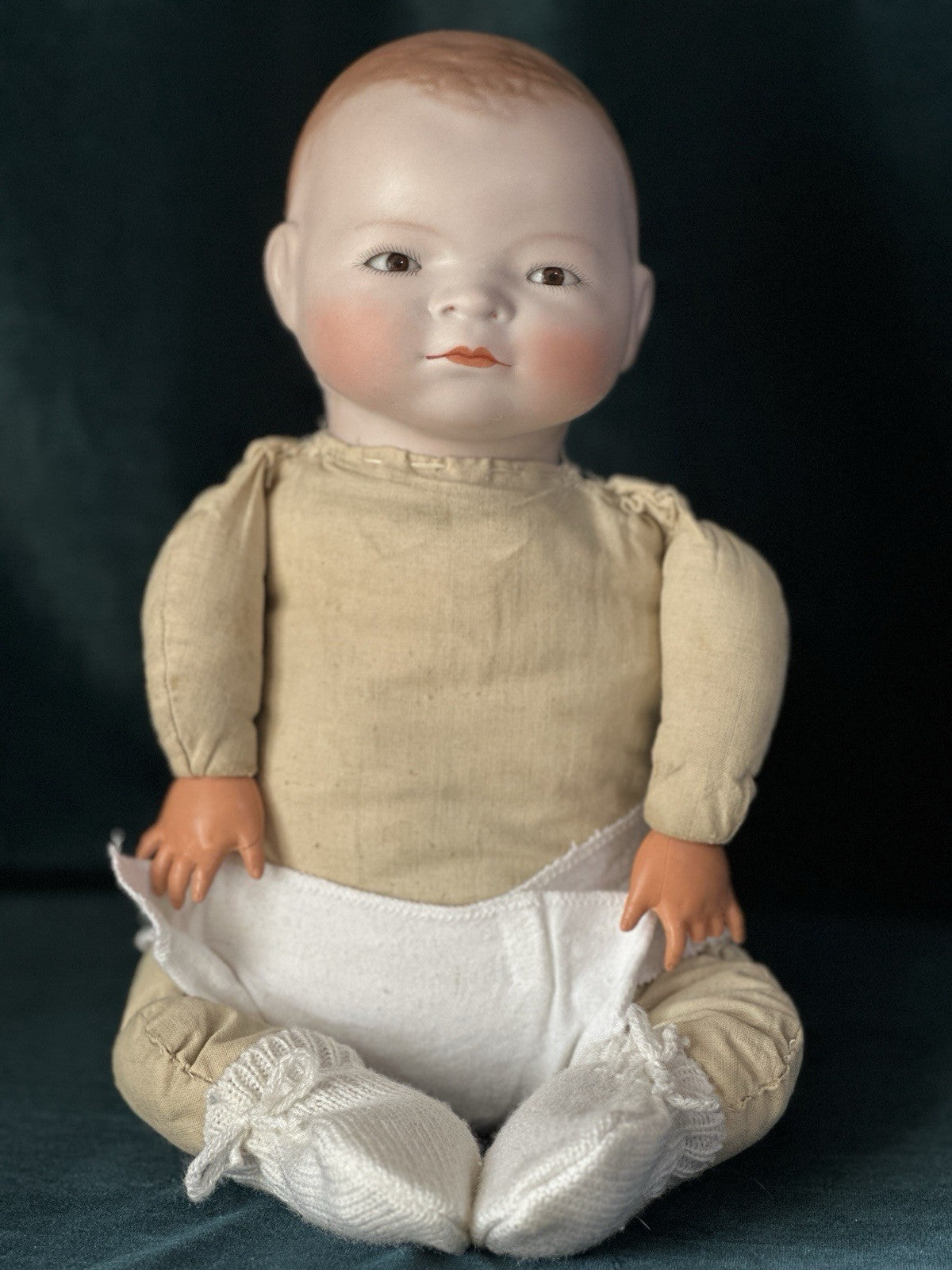 Antique 15” Bye Lo Doll Bisque Head by Grace Putnam Working Cryer