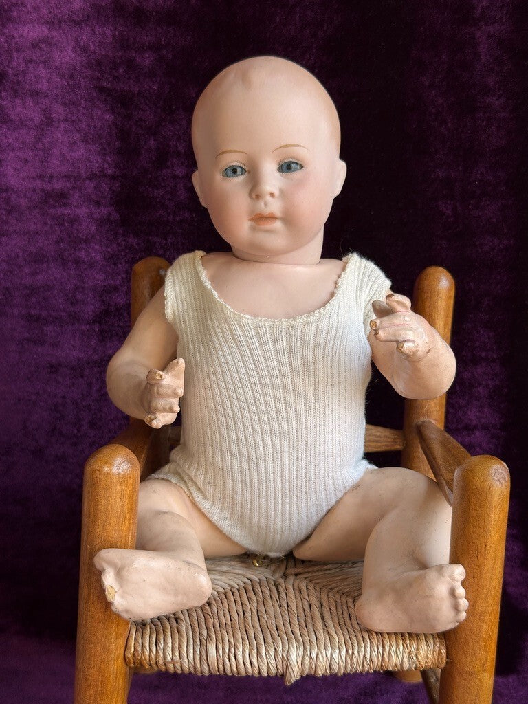 Antique German 10.5” Swaine & Co. DV Lori Bisque Head Baby Doll