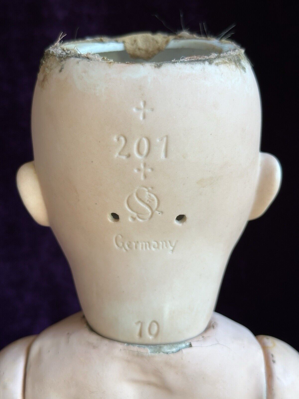 Antique German 16" Schuetzmeister & Quendt 201 Bisque Head Baby Doll